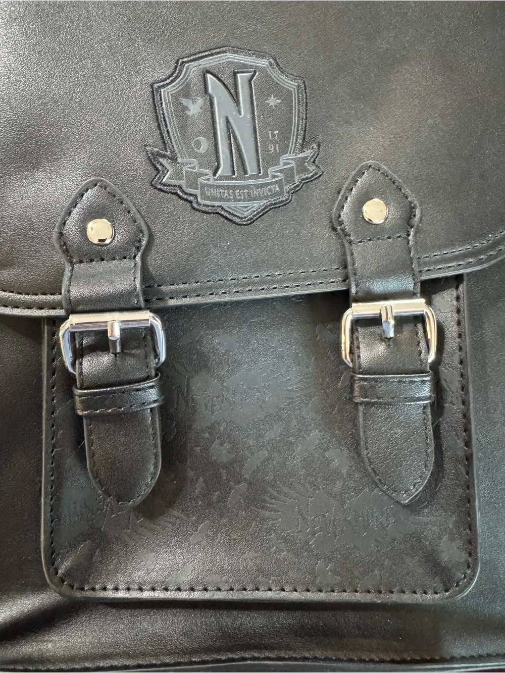 Wednesday Addams Nevermore Black Backpack Purse
